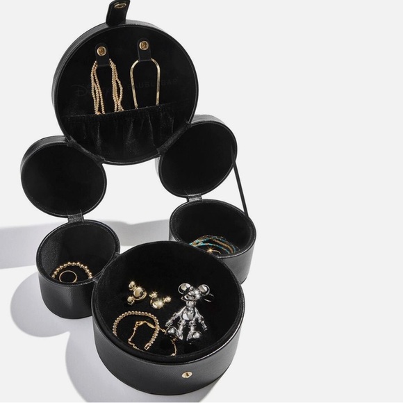 BaubleBar Other - Bauble Bar Licensed Disney Mickey Mouse Metallic Black Jewelry Box Snap Case